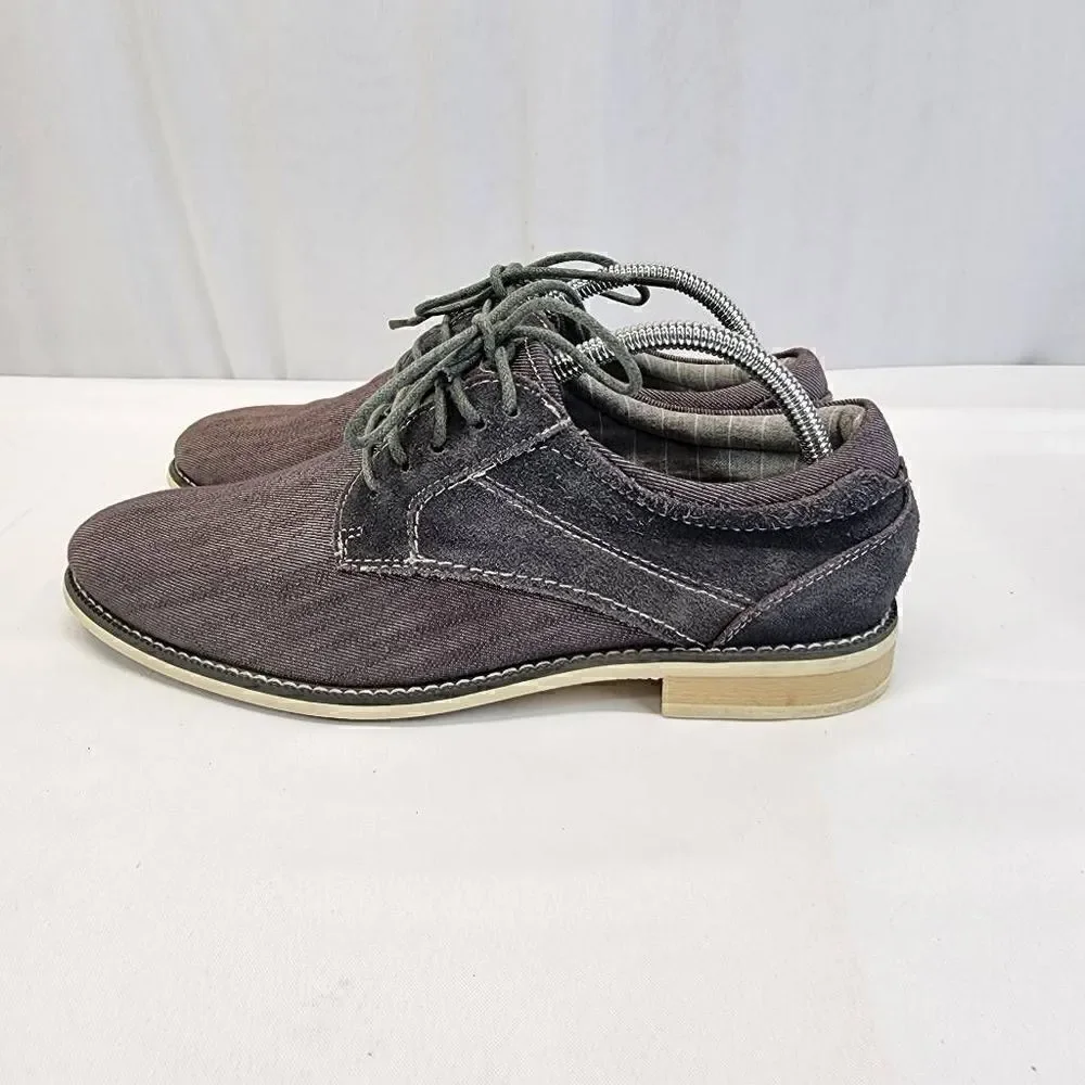 Steve Madden Stoker Oxford Shoes Mens Size 9 Gray Canvas